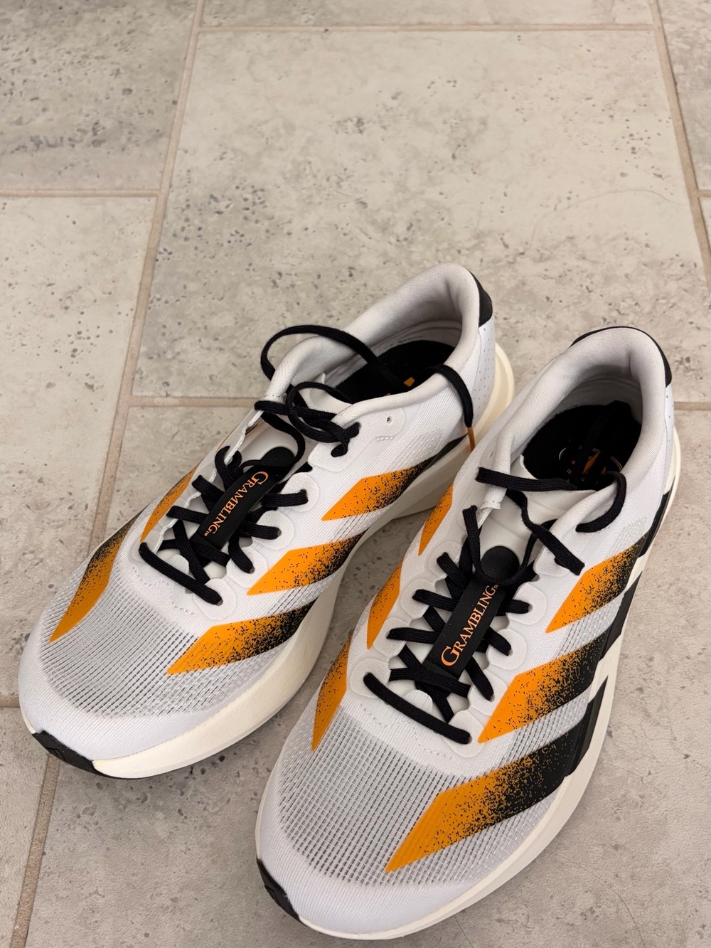 adidas Men's White, Orange & Black Running Sneakers